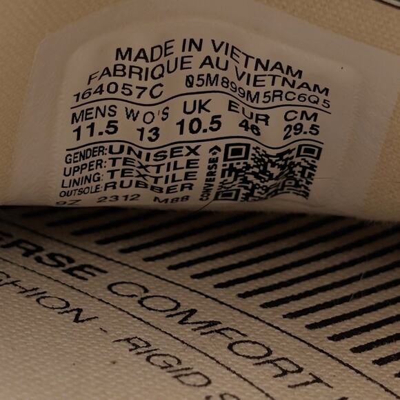 Converse Jack Purcell Low Top Shoes Unisex White Size USW13/M11.5 EU46 - Picture 11 of 12